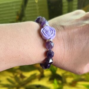 Amethyst Beaded Bracelet